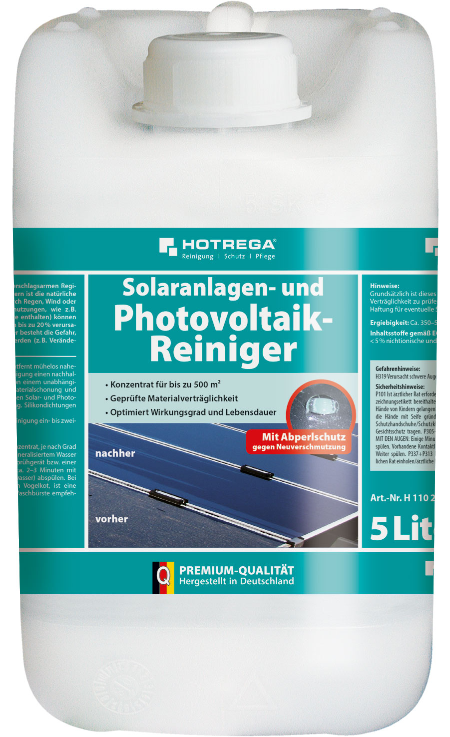 Photovoltaikanlagen Reiniger im 5 Liter Kanister (Konzentrat)